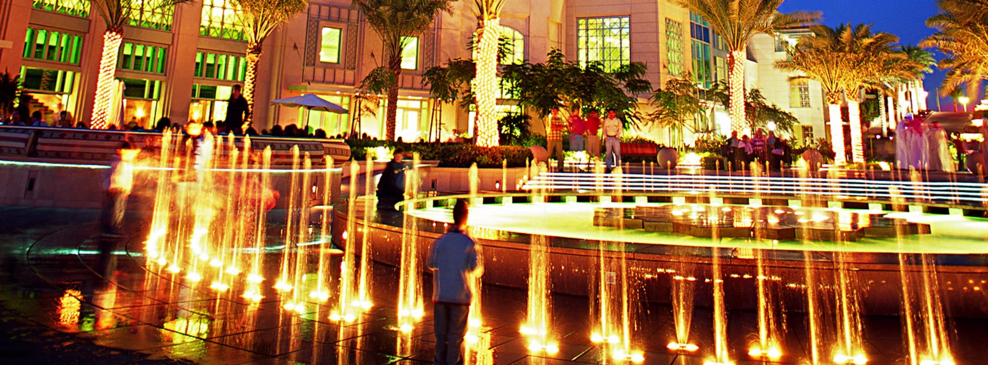 Dancing fountain at night